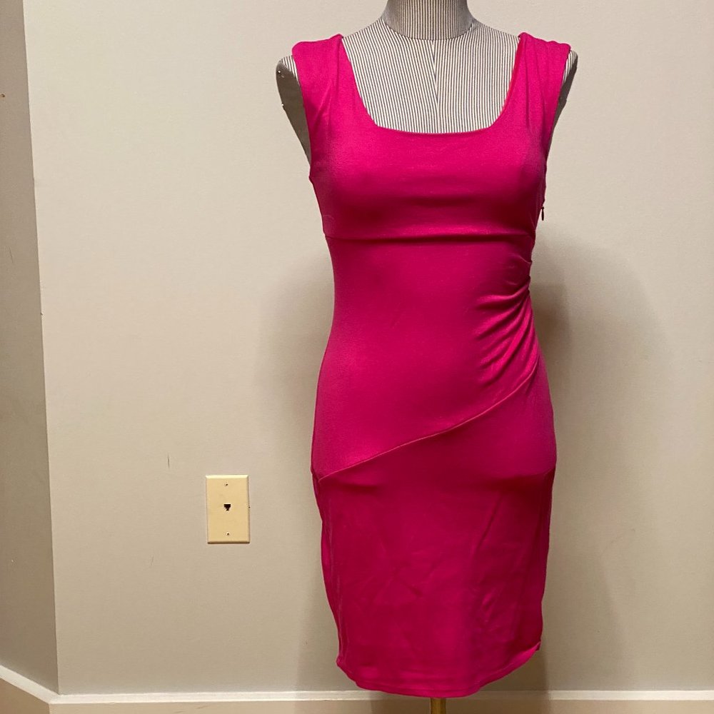 Express Pink Ruched Hip Dress